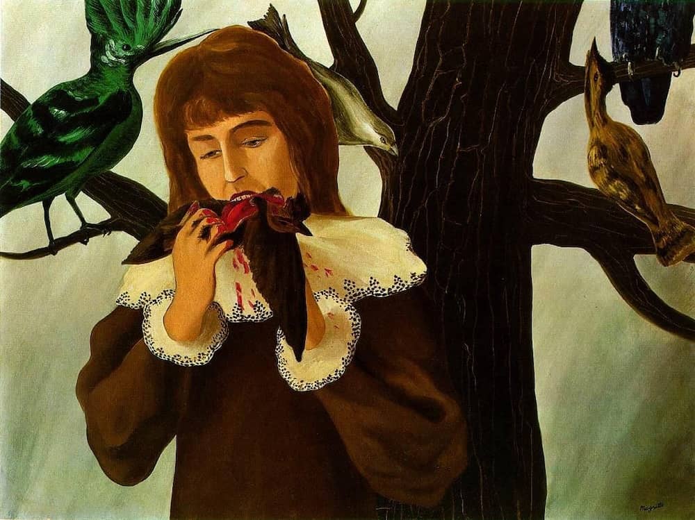 Young Girl Eating a Bird, 1927 by Rene Magritte