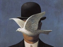 Man in a Bowler Hat by Rene Magritte